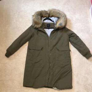 Long utility puffy coat